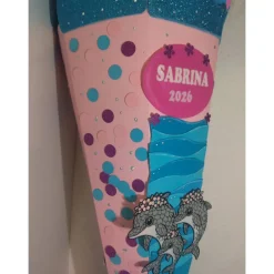 Delphin Schultüte mit deinem inkl. Name, perfekt für deine Einschulung