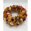 Der Herbst ist da! Blätterkranz aus finnischem Papiergarn in tollen, warmen Herbstfarben
