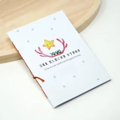 Der kleine Stern - Eine kurze Weihnachtsgeschichte | A6 Heft | Handgezeichnet und handgebunden