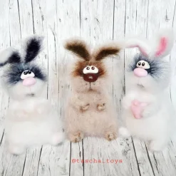 Design Dekofigur Hase gehäkelt, Dekofigur Hase, Vintage Dekofigur Hase, Wohndekor Hase, Geschenk Ostern Hase, Kaninchen