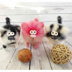 Design Katze Dekofigur in verschiedenen Farben,  Katze gehäkelt und ausgemalt per Hand