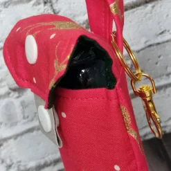 Desinfektionsmittel Anhänger / Handgeltasche mit Karabiner GOLD-HIRSCH - Weihnachten, Advent | RÄUBERKIND