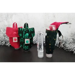 Desinfektionsmittel Anhänger / Handgeltasche mit Karabiner HO-HO-HO - Weihnachten, Advent | RÄUBERKIND