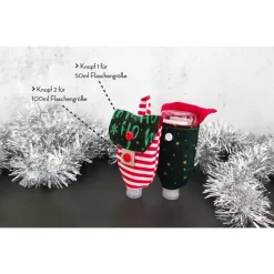 Desinfektionsmittel Anhänger / Handgeltasche mit Karabiner HO-HO-HO - Weihnachten, Advent | RÄUBERKIND