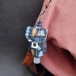 Desinfektionsmittel Anhänger / Handgeltasche mit Karabiner GOLD-DOTTY - Weihnachten, Advent | RÄUBERKIND