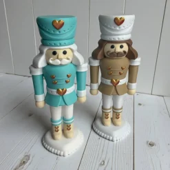 3D-gedruckter Nussknacker aus PLA – dekorative Weihnachtsfigur in mehreren Farben, moderne Winterdeko