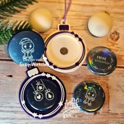 3D-gedruckter Weihnachtsbaumanhänger für Buttons 32 mm – 3D gedruckter Weihnachtsbaumanhänger - f&u