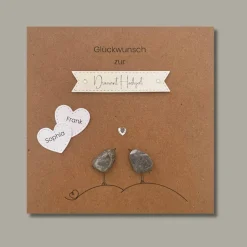 Diamantene Hochzeit – personalisiertes Steinbild mit Herz & Spruch, Geschenk zum 60. Hochzeitstag