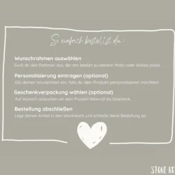 Diamantene Hochzeit – personalisiertes Steinbild mit Herz & Spruch, Geschenk zum 60. Hochzeitstag