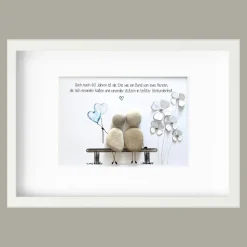 Diamantene Hochzeit – personalisiertes Steinbild mit Herz & Spruch, Geschenk zum 60. Hochzeitstag