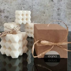 Diamond I Bubble Cube I Diamant Kerze I Sojawachs I Geschenkbox I Personalisiert I Home Decor I Vegan I Handmade