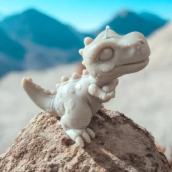 Die Dekorkerze Dino mit Herz / Dinosaurier Rex  - als Dekoration - für liebe Gäste - zum verschenken - Baby Geschenk -