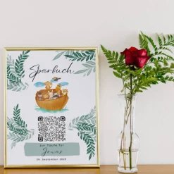 Digitale Spardose | Personalisiertes Geldgeschenk | QrCode Bild | Motiv Teddy