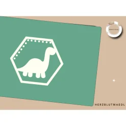 Dino Ausweis Bastelvorlage – Perfekt für Dino Kindergeburtstage oder Dinopartys - digitaler Download A4