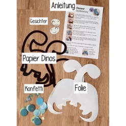 Dino Bastelset für Kinder – Kreativer Spaß mit vorgefertigten Materialien für einfache DIY-Dino