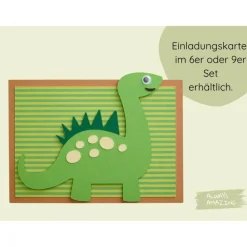 Dino Einladungskarte Bastelset | Dino Kindergeburtstag |  Dino Geburtstag | Dinosaurier