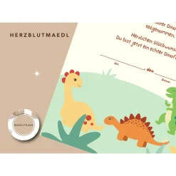 Dino Urkunde für Dinoparty - Einzigartige Mitgebsel für den Kindergeburtstag als digitaler Download