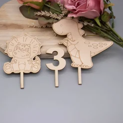 Dino-Party Cake Topper – Kindergeburtstag Dekoration, T-Rex Dinosaurier Kuchendeko