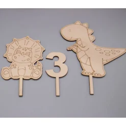 Dino-Party Cake Topper – Kindergeburtstag Dekoration, T-Rex Dinosaurier Kuchendeko