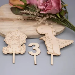 Dino-Party Cake Topper – Kindergeburtstag Dekoration, T-Rex Dinosaurier Kuchendeko