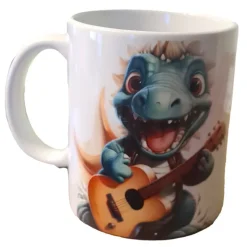 Dinotasse, Kindertasse, Dino, Gitarre, Geburtstag