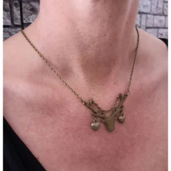 Dirndlkette, Trachten, Hirsch, Vintage-Stil, Damenkette, Halskette, Dirndl