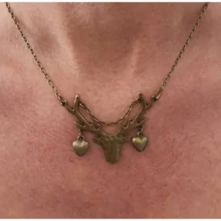 Dirndlkette, Trachten, Hirsch, Vintage-Stil, Damenkette, Halskette, Dirndl