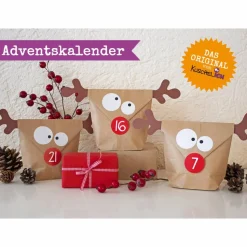 DIY Adventskalender Elch Rentier - DAS ORIGINAL zum selber Basteln und Befüllen - Bastelset