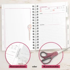DIY Backbuch für 33 Backrezepte - PINK, DIN A5