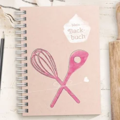 DIY Backbuch für 33 Backrezepte - PINK, DIN A5