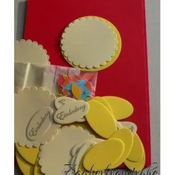 DIY Bastelset  - Einladung zur Kommunion mit Fischen in den Farben des Regenbogen selber basteln