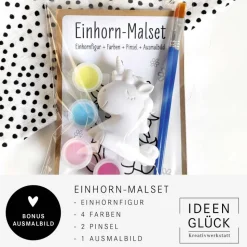 DIY Einhorn I Malset I Bastelset I Farben & Pinsel I Geschenk I Kindergeburtstag I  Geschenk