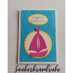 DIY Einladung zur Konfirmation mit Boot und Anker