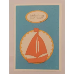 DIY Einladung zur Konfirmation mit Boot und Anker