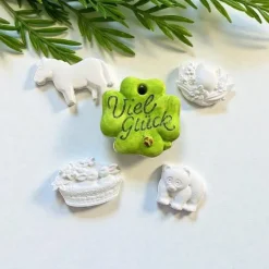 DIY Kindergeburtstag MalSet- 5 Rohlinge zum selber Bemalen - inklusive Farben, 1 Pinsel und Tüte zum mitgeben