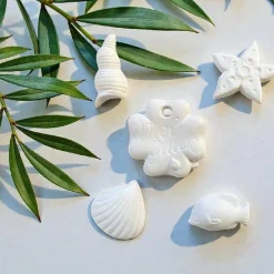 DIY Kindergeburtstag MalSet- 5 Rohlinge zum selber Bemalen - inklusive Farben, 1 Pinsel und Tüte zum mitgeben