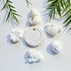 DIY Kindergeburtstag MalSet- 5 Rohlinge zum selber Bemalen - inklusive Farben, 1 Pinsel und Tüte zum mitgeben