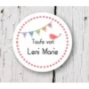 DIY Set 6 Cupcake Topper personalisiert Flags Muffindeko mit individuellem Namen rosa Taufe Kommunion Konfirmation Firmu