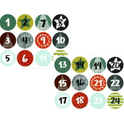 DIY Set Adventskalender basteln,  Kraftpapiertüten Schachteln Aufkleber Twine Faltschachteln Kraftkarton nachhaltig