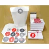 DIY SET, Tüten Schachteln Aufkleber Sticker Twine rot weiß, Adventskalender selber Befüllen, Weihnachten