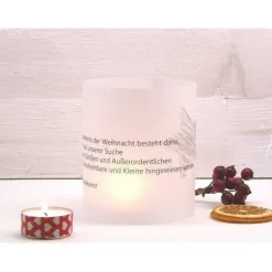 DIY Windlicht Weihnachten Das Geheimnis der Weihnacht Sinnspruch