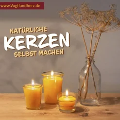 DIY-Set mit 200g Bienenwachs „Natürliche Kerzen selbst gießen“