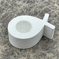 3D-Kerzenständer Fisch für Taufe, Kommunion, Konfirmation in über 50 Farben