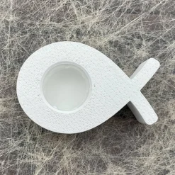 3D-Kerzenständer Fisch für Taufe, Kommunion, Konfirmation in über 50 Farben