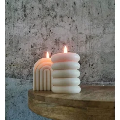 Donut Kerze I Regenbogenkerze I Säulenkerze I Stumpenkerze I Kerze aus Sojawachs I Home Decor I Handgefertigt