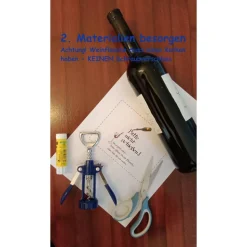 Download - DIY Geschenk - Etikett für Wein mit Korkenzieher (hier NUR Etikett-Download! zu kaufen)