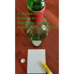 Download - DIY Geschenk - Etikett für leere Weinflasche mit Geldblumen (hier NUR Etikett-Download! zu kaufen)