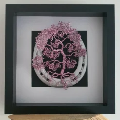 Drahtbaum im Bonsai Look mit Hufeisen/ Geschenk zur Hochzeit, Geburt & Taufe/ Erinnerungsbaum Wunsch Anfertigung