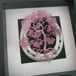 Drahtbaum im Bonsai Look mit Hufeisen/ Geschenk zur Hochzeit, Geburt & Taufe/ Erinnerungsbaum Wunsch Anfertigung