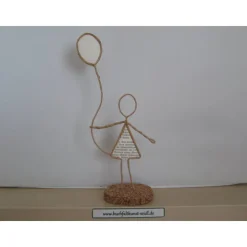 Drahtfigur mit Luftballon, als Geschenk z.B. zu Weihnachten / Geburtstag, oder als Deko im eigenen Zuhause, ca. 21cm